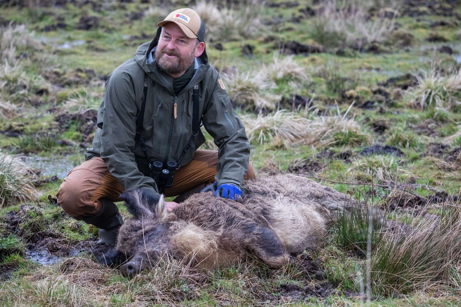 Martin Sandager med uldgris 