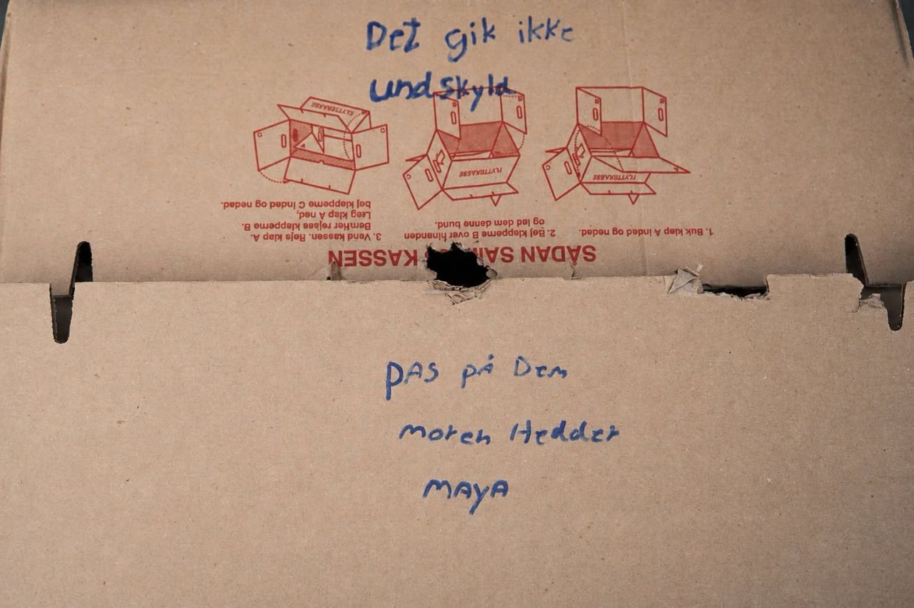 Kasse med tekst